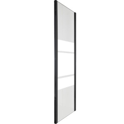 Vetro fisso serigrafato 6mm per combinazione profili nero opaco