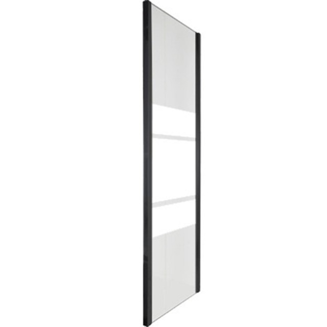 Vetro fisso serigrafato 6mm per combinazione profili nero opaco