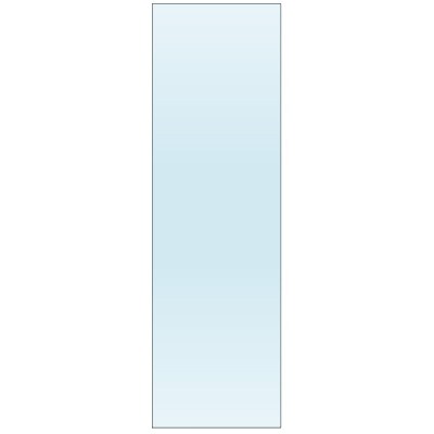 Vetro fisso temperato opaco 6mm per ricambio box doccia/nicchia/doppia nicchia H183 cm