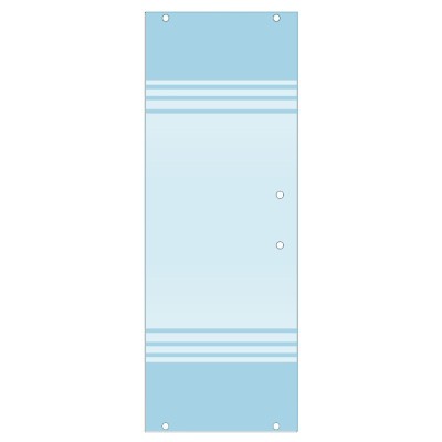 Vetro scorrevole temperato serigrafato 6mm per ricambio box doccia/nicchia/doppia nicchia H188 cm