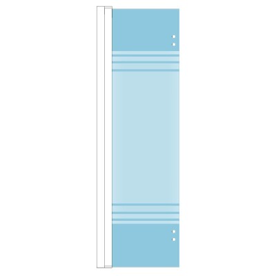 Vetro temperato fasciato 1 6mm per ricambio porta pieghevole incluso di profilo cromo H186,5 cm