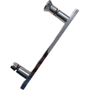 Maniglia cromata in acciaio interasse 14 cm pz.2
