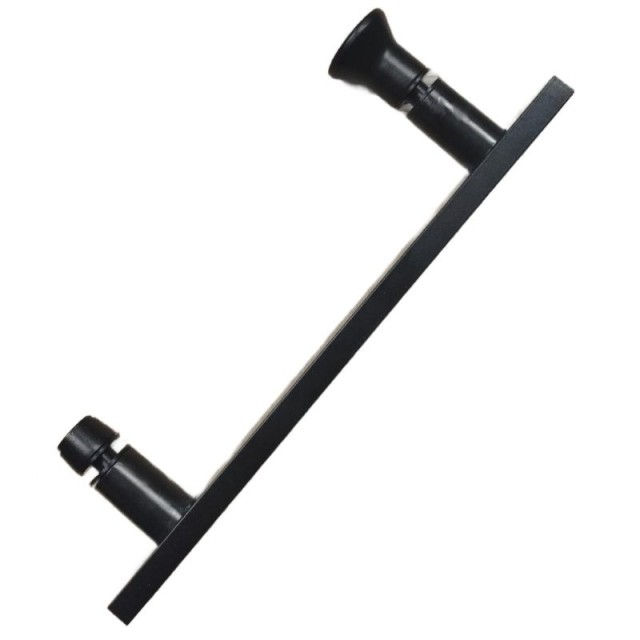 Maniglia nera in acciaio interasse 14 cm pz. 2