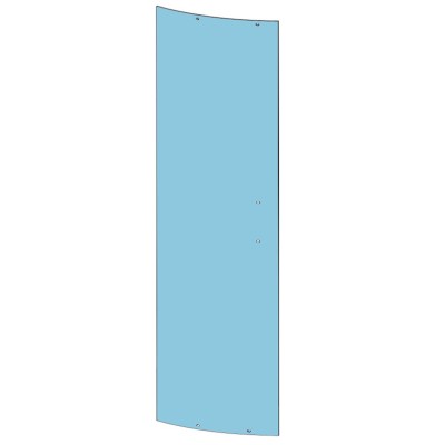 Vetro scorrevole temperato trasparente 6mm per ricambio box doccia semicircolare H188 cm