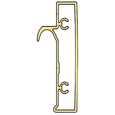 Binario per box doccia, nicchia, doppia nicchia gold 2mt