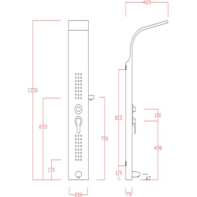 Colonna Doccia Idromassaggio Silver – Design e Benessere