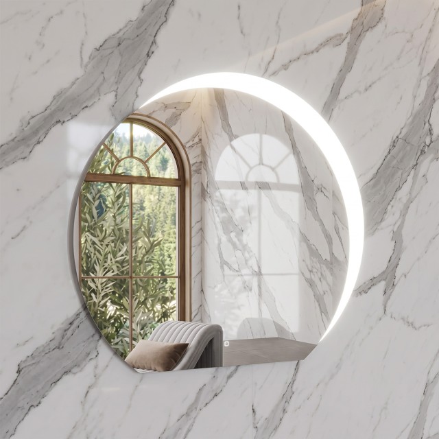 Specchio bagno a mezzaluna